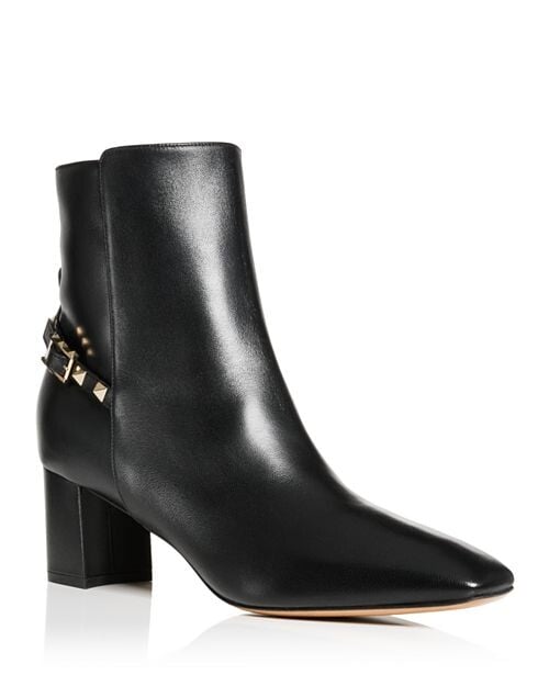 

Женские ботильоны на блочном каблуке с пряжками Valentino Garavani, цвет Black