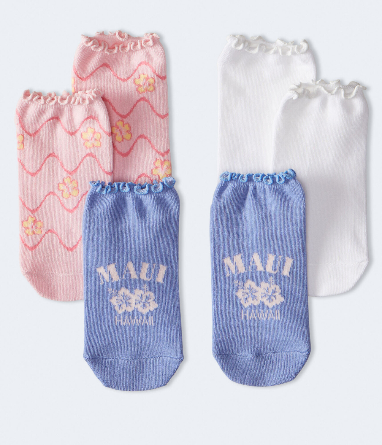 

Комплект носков до щиколотки Maui Flowers (3 шт.) Aeropostale, белый