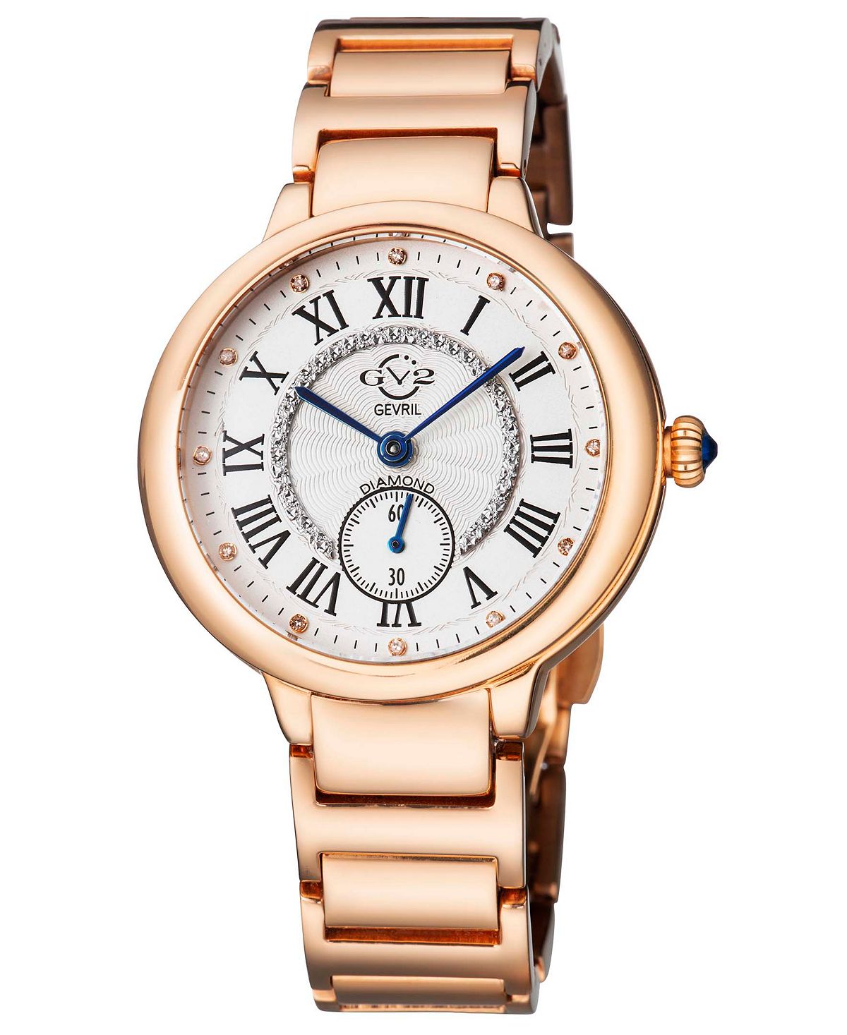 цена Женские часы Rome из нержавеющей стали со швейцарским кварцем цвета розового золота, 36 мм GV2 by Gevril