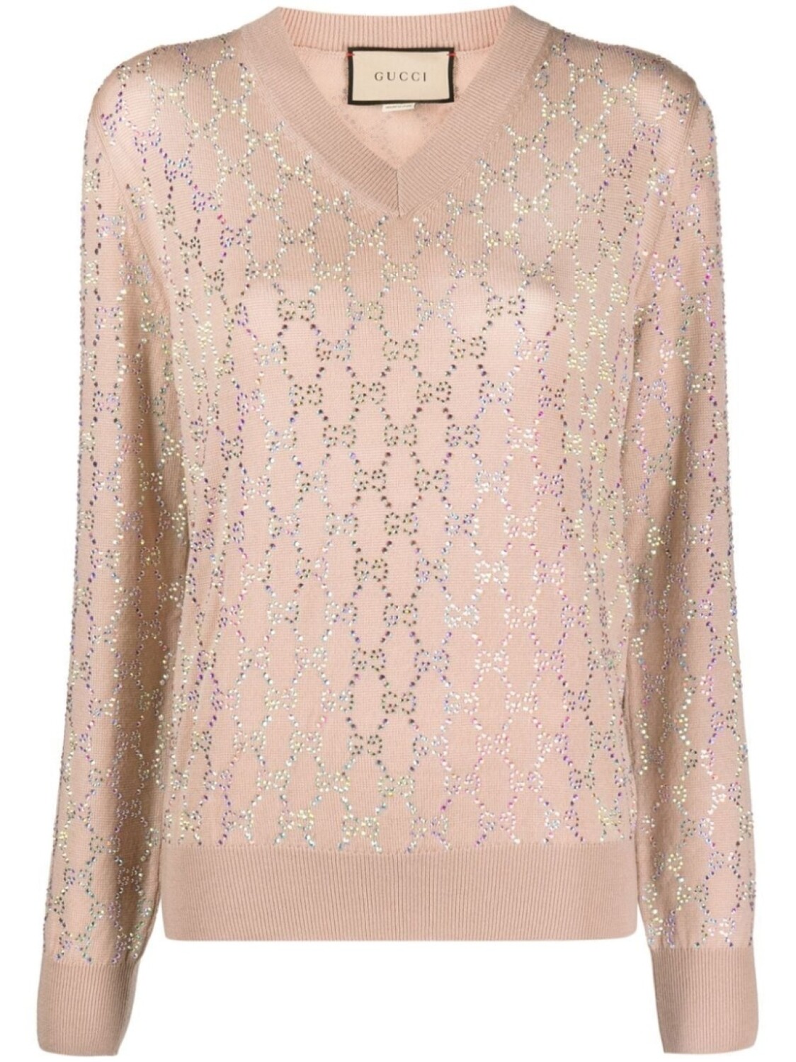 

Gucci шерстяной джемпер с логотипом GG, розовый