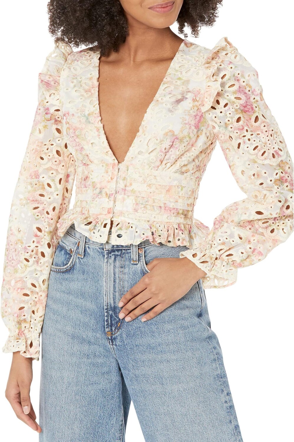 

Топ Meadow с длинными рукавами line and dot, цвет Pink Multi
