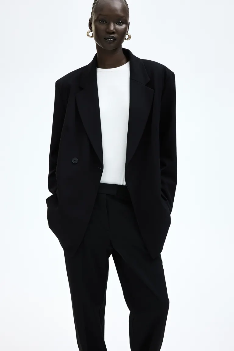 

Узкие брюки из габардина H&M, черный