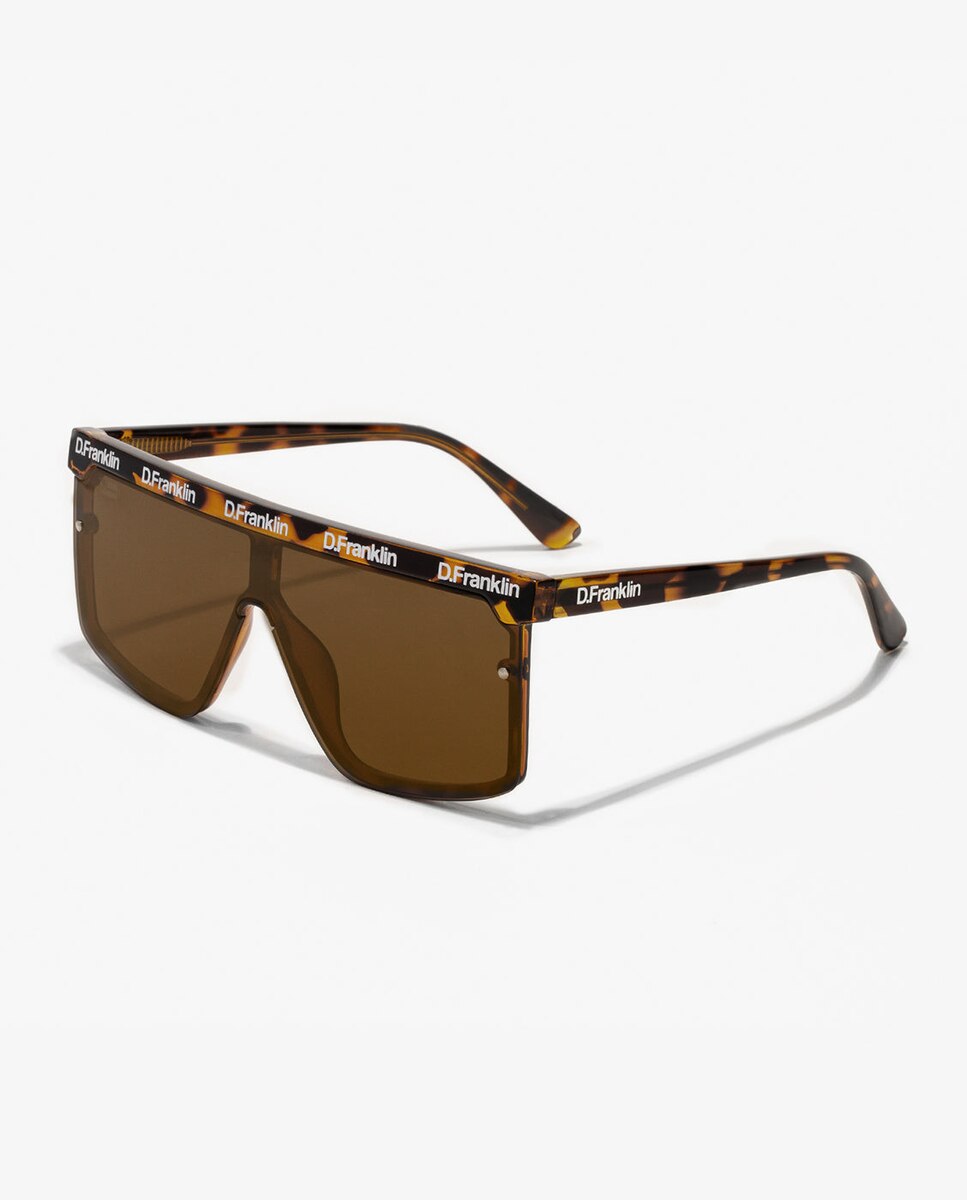 цена Коричневые солнцезащитные очки-унисекс прямоугольной формы с полными линзами D.Franklin D.Franklin, коричневый