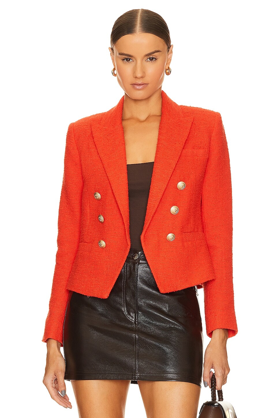 

Пиджак L'AGENCE Brooke Double Breasted Crop, цвет Fire Red
