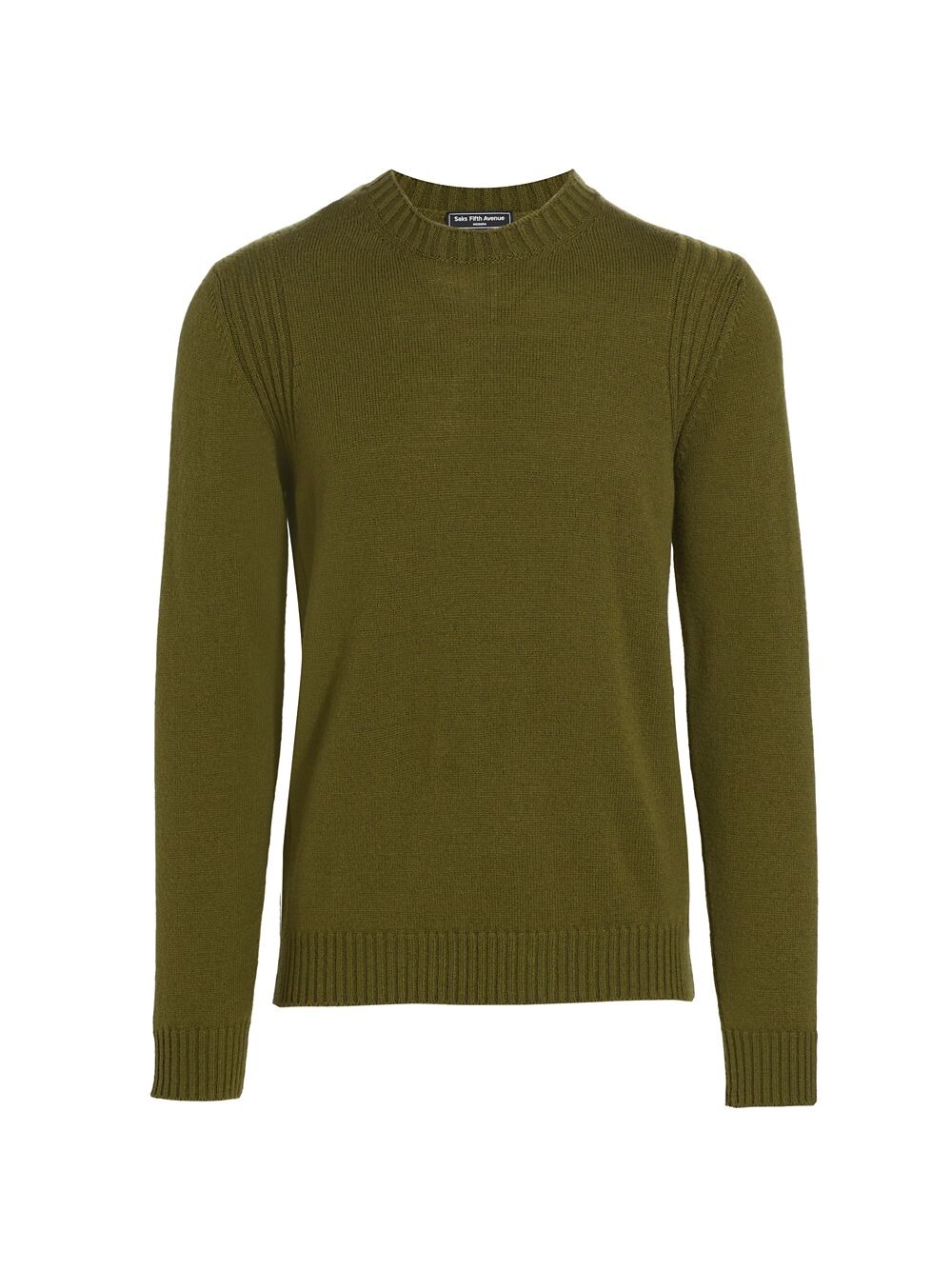 

Свитер Slim-Fit из смесовой шерсти Saks Fifth Avenue, оливковый