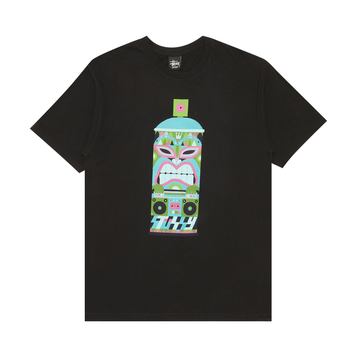 

Футболка Stussy Hawaiian Spraycan, черная, Черный