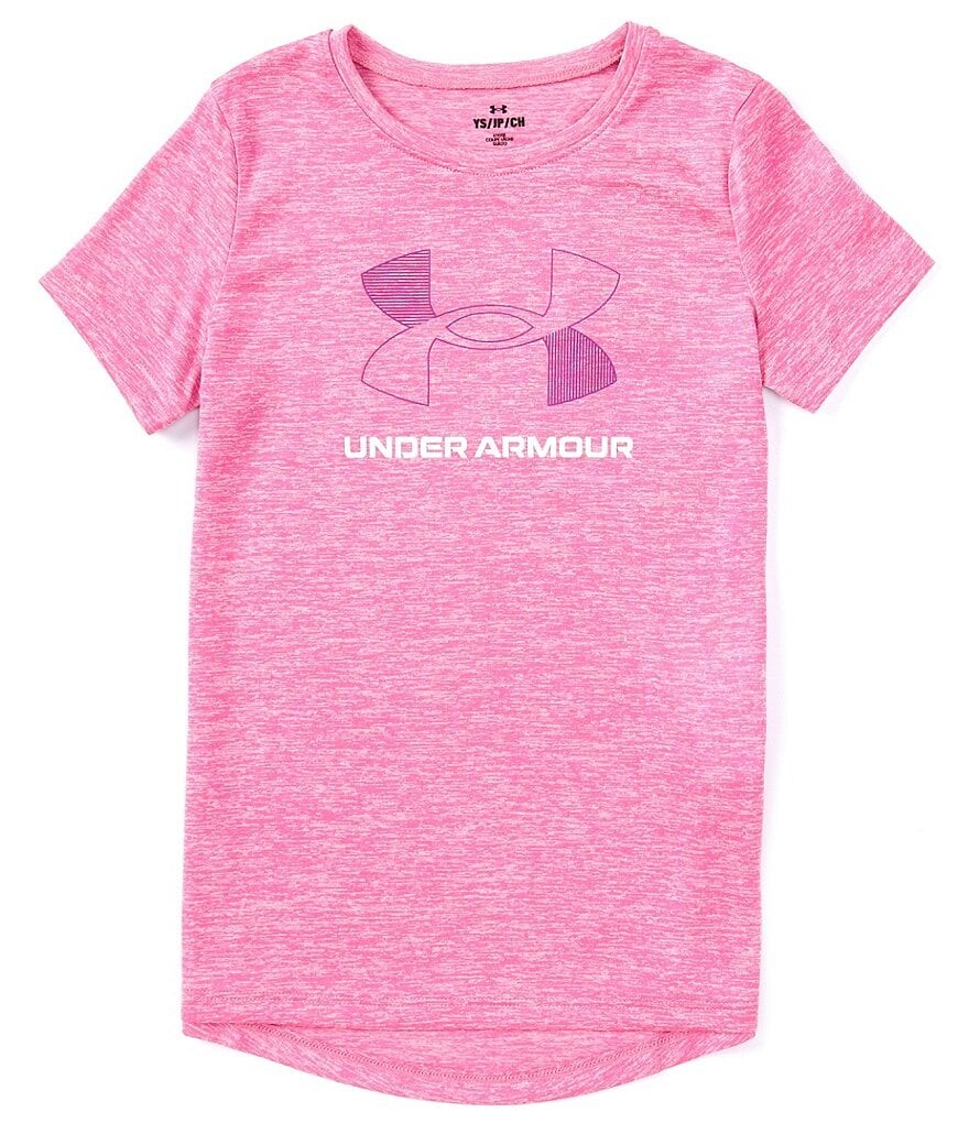 

Футболка с короткими рукавами и логотипом Under Armour Big Girls 7–16 UA Tech Twist, розовый
