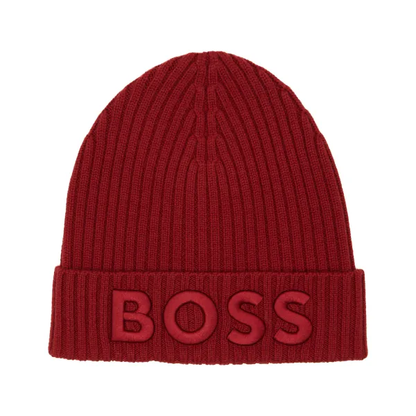 

Шерстяная шапка из заряна Boss, красный