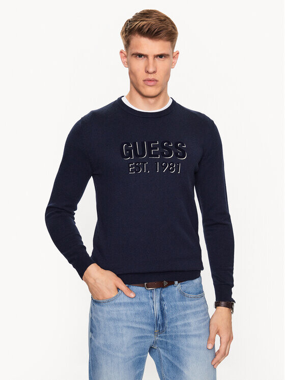 Свитер обычного кроя Guess, синий