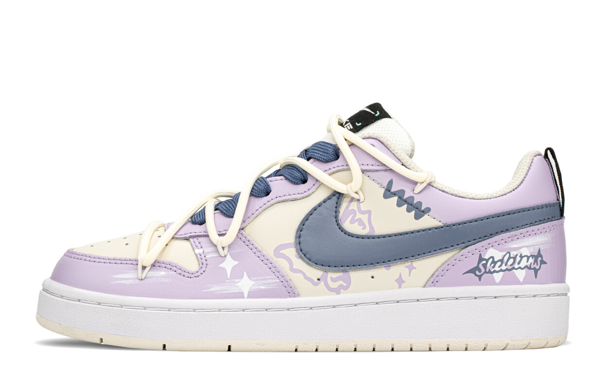 

Кроссовки Nike Court Borough Skateboarding Shoes Women's Low-top Blue/Purple, серый