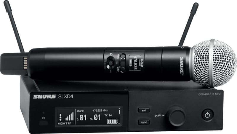 Микрофон Shure SLXD24/SM58-H55 беспроводная система shure slxd24 sm58 h55 wireless system sm58 handheld transmitter h55 514 558mhz