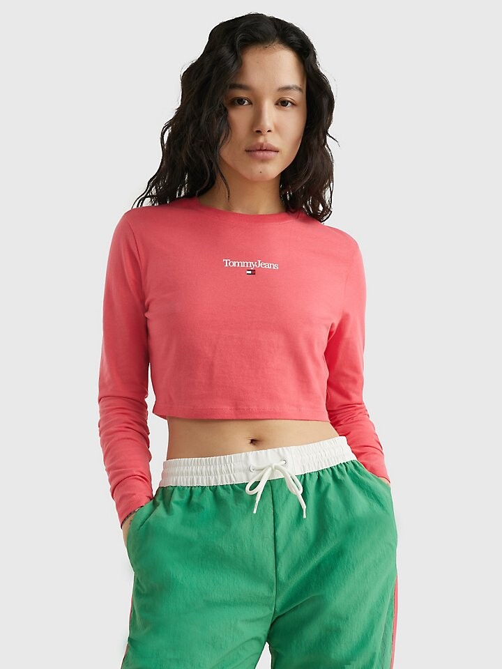 

Укороченная футболка с логотипом Baby Fit Tommy Jeans
