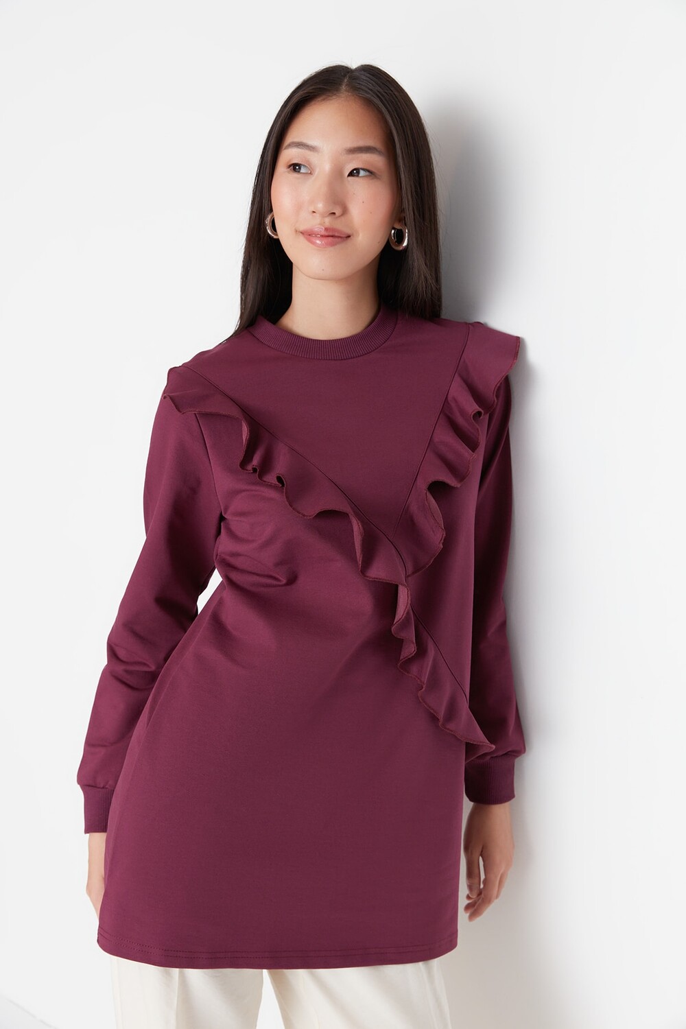 

Туника - Фиолетовый - Классический крой Trendyol Modest, фиолетовый
