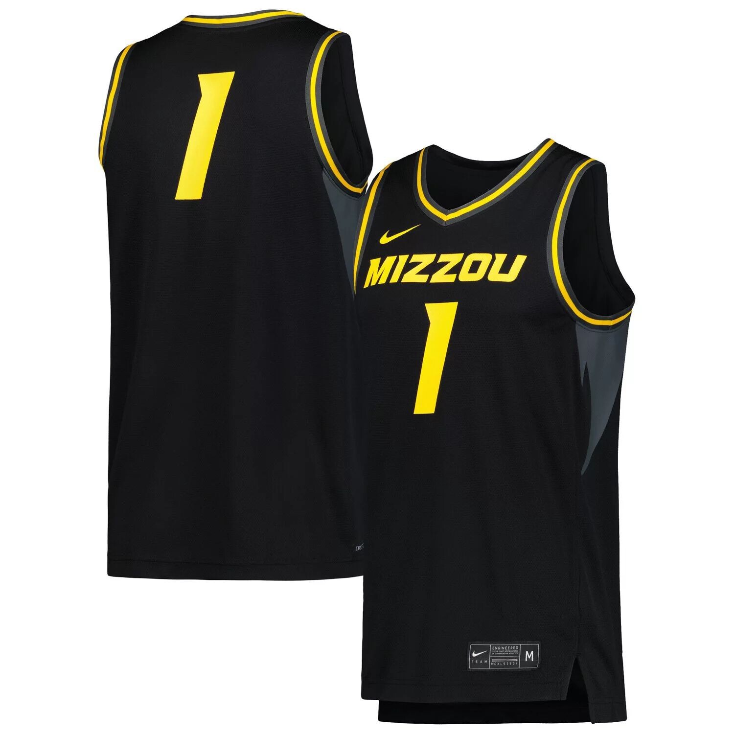 

Мужская черная баскетбольная майка Missouri Tigers Replica Nike
