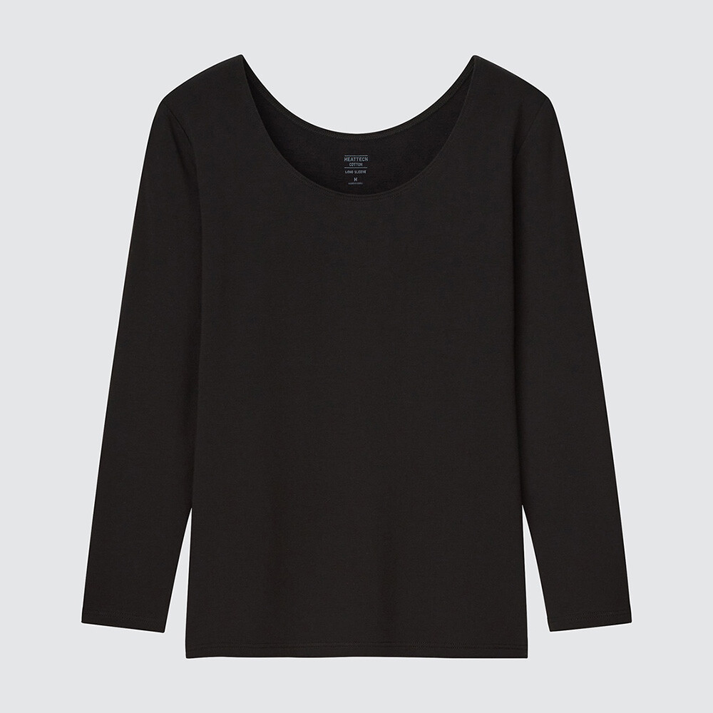 

Женская футболка Uniqlo Duo Shu Nuan HEATTECH с круглым вырезом, черный
