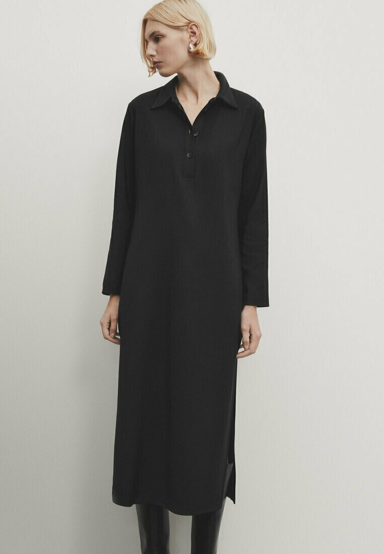 

Платье-блузка MIDI Massimo Dutti, цвет black