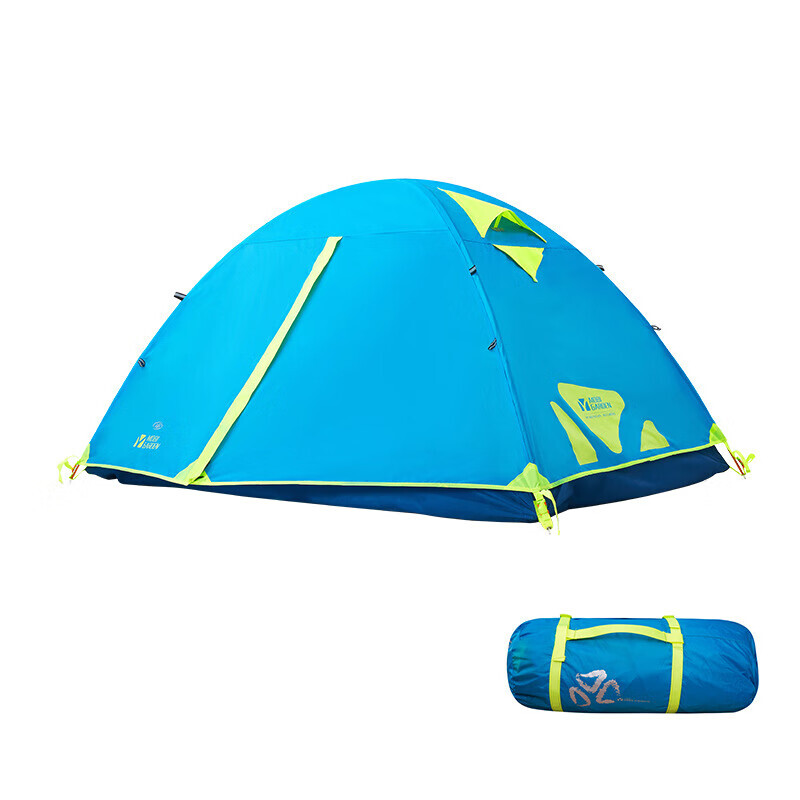 

Mobi Garden Пешие прогулки и кемпинг Непромокаемое и ветрозащитное уличное оборудование Трехсезонная палатка Cold Mountain AIR Обновленная версия Angel Blue (три человека)