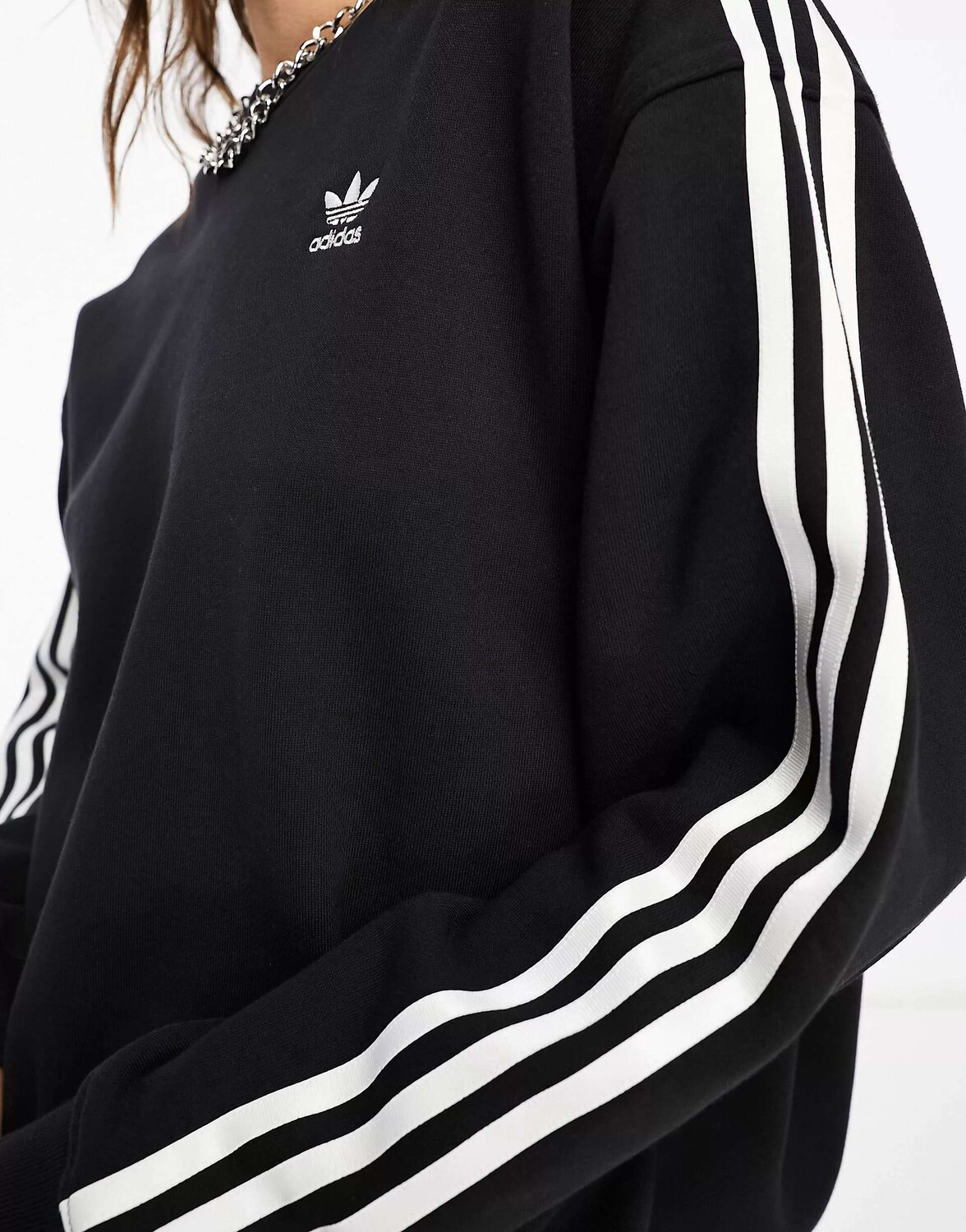 

Черный свитшот с 3 полосками adidas Originals