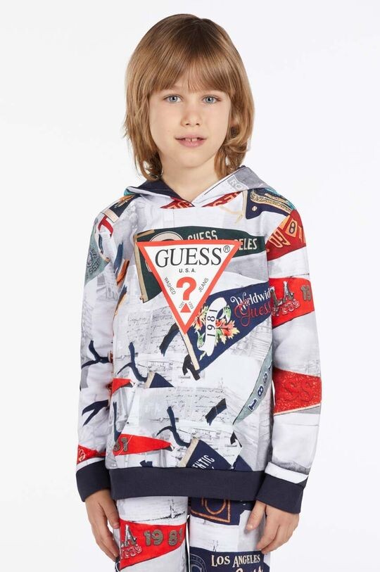 

Детская хлопковая толстовка Guess, серый