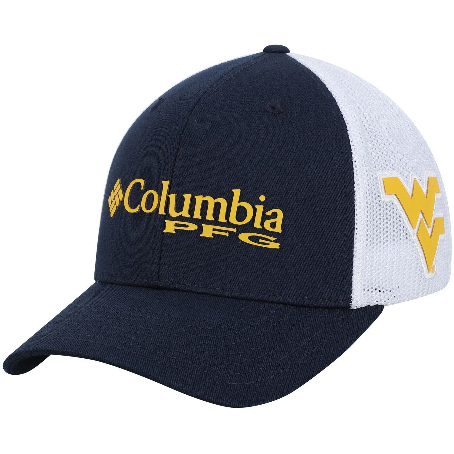 

Мужская гибкая кепка Columbia Navy West Virginia Mountaineers Collegiate PFG