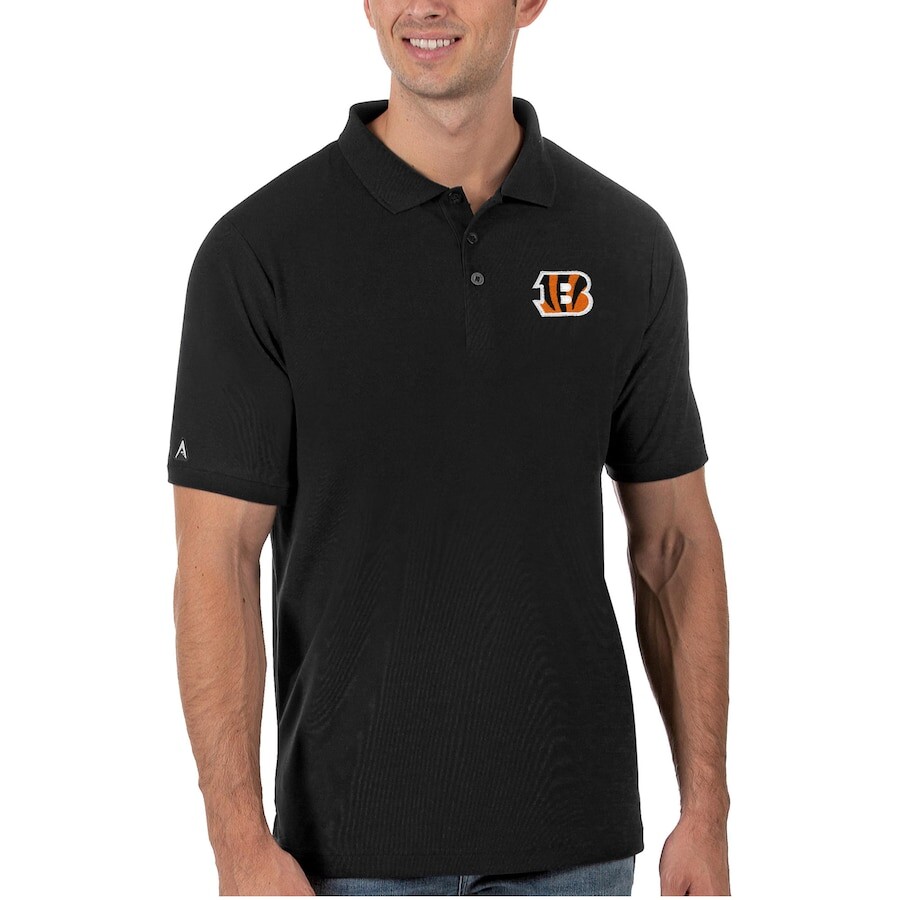 

Поло с коротким рукавом Antigua Cincinnati Bengals, черный
