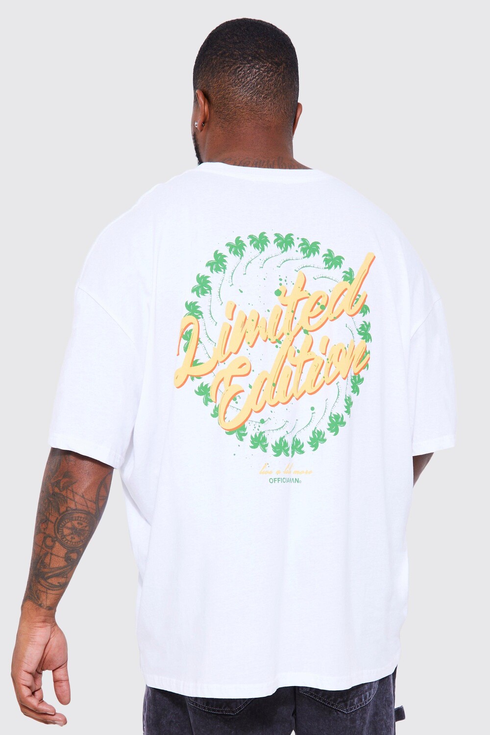 

Футболка оверсайз пальм tree limited edtn Boohoo, белый