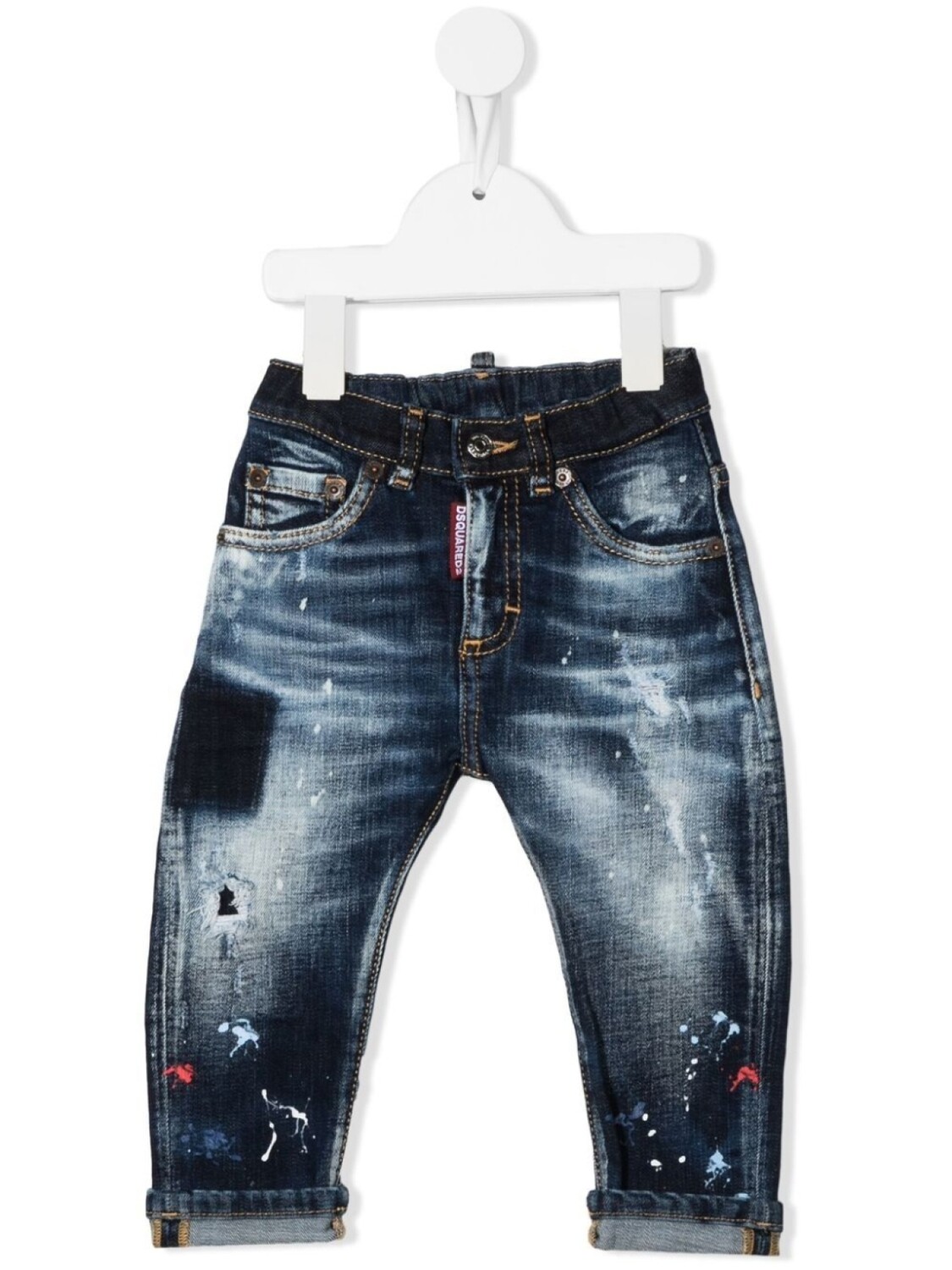 

Dsquared2 джинсы кроя слим с эффектом потертости, синий