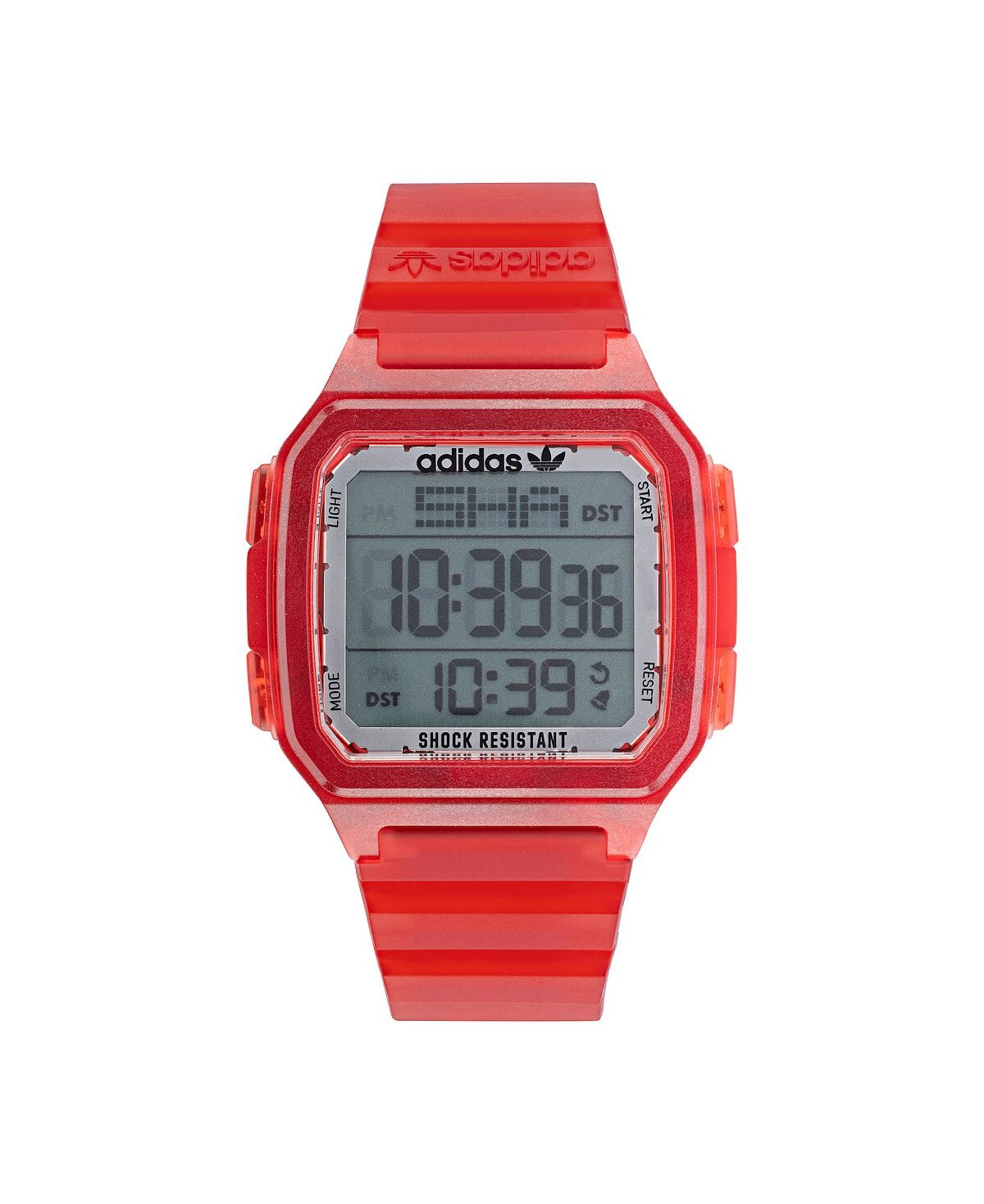 

Часы унисекс Gmt Digital One Gmt с красным полимерным ремешком, 47 мм adidas
