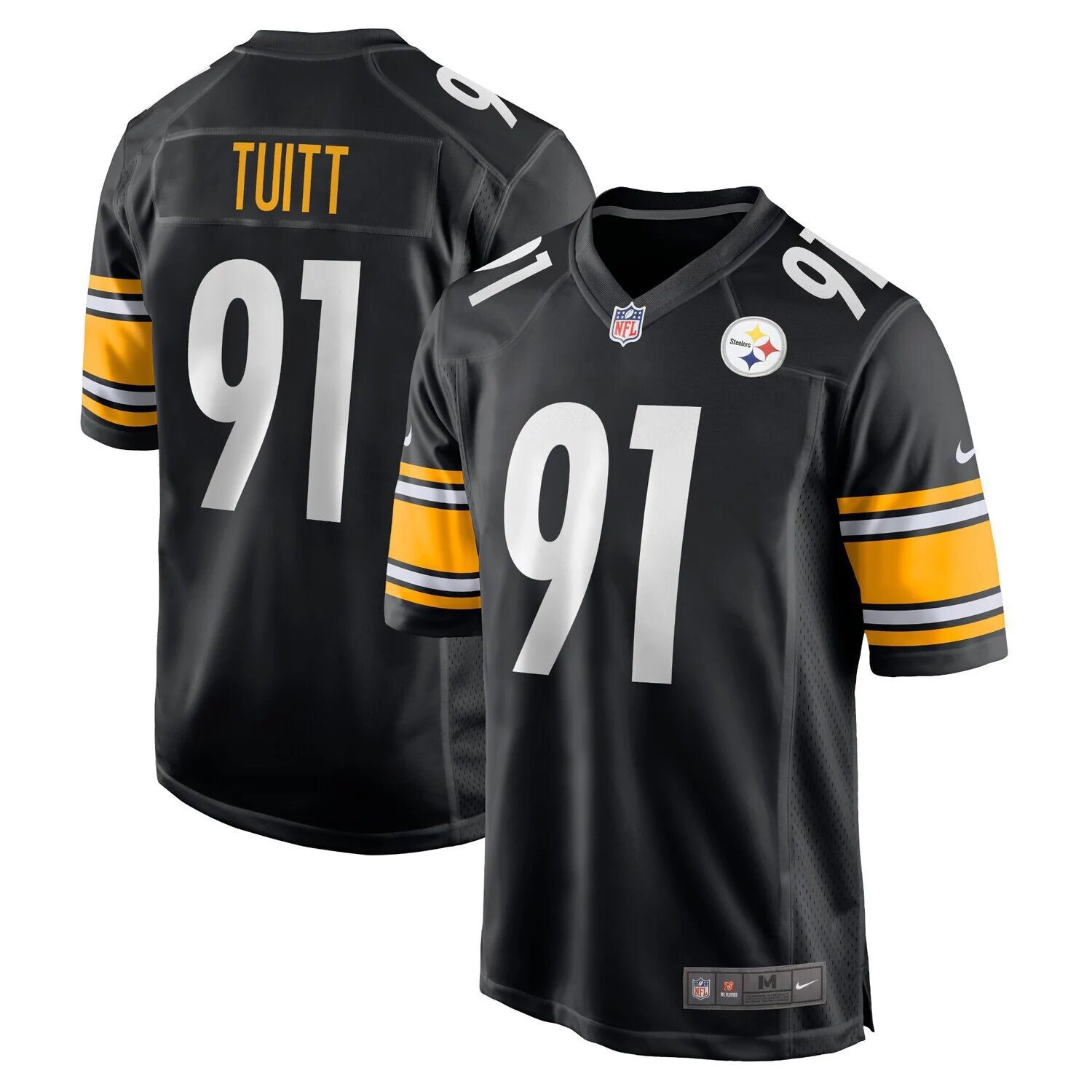 

Мужская черная майка команды Stephon Tuitt Pittsburgh Steelers Game Team Nike, Черный