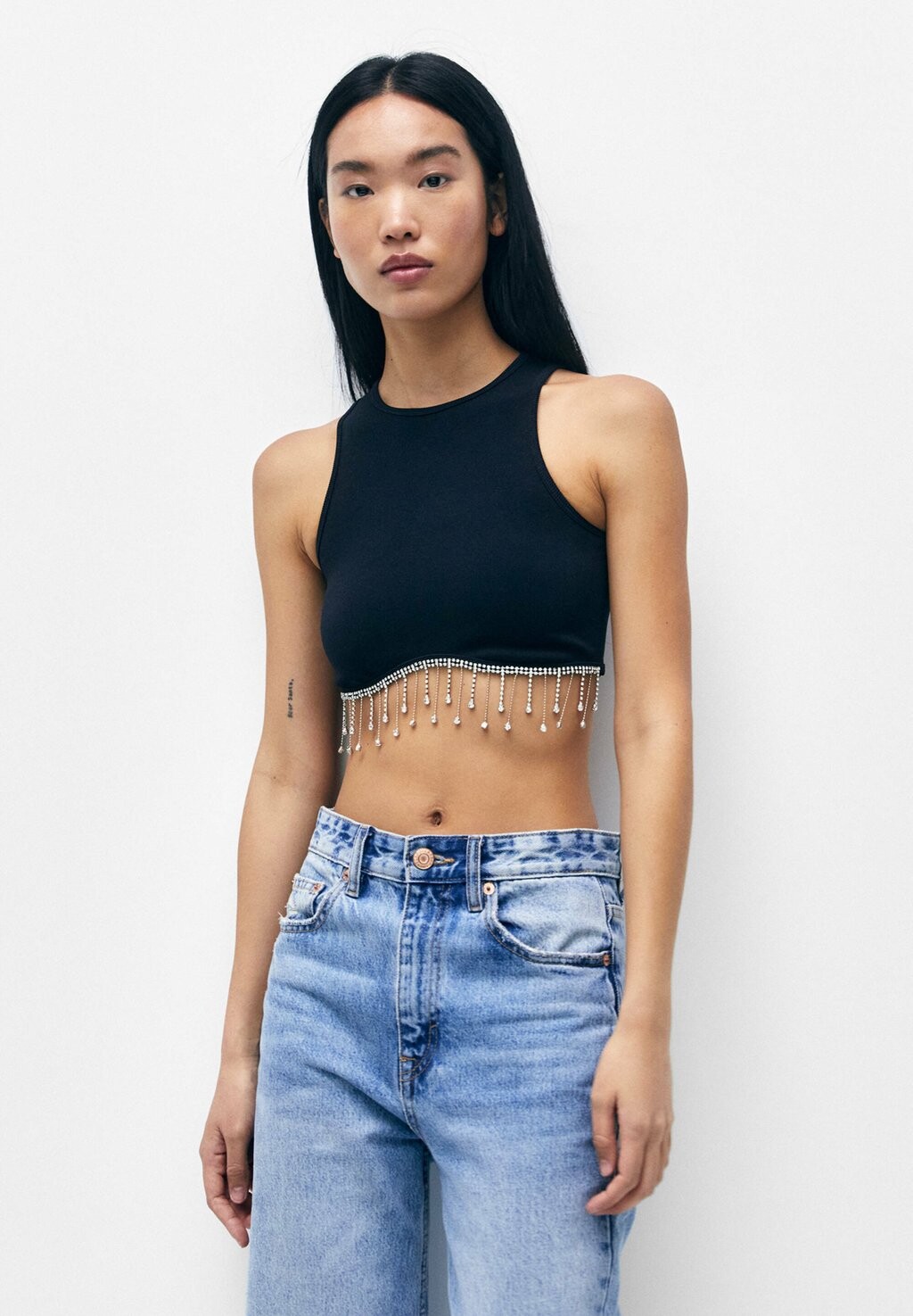 

Топ PULL&BEAR, черный