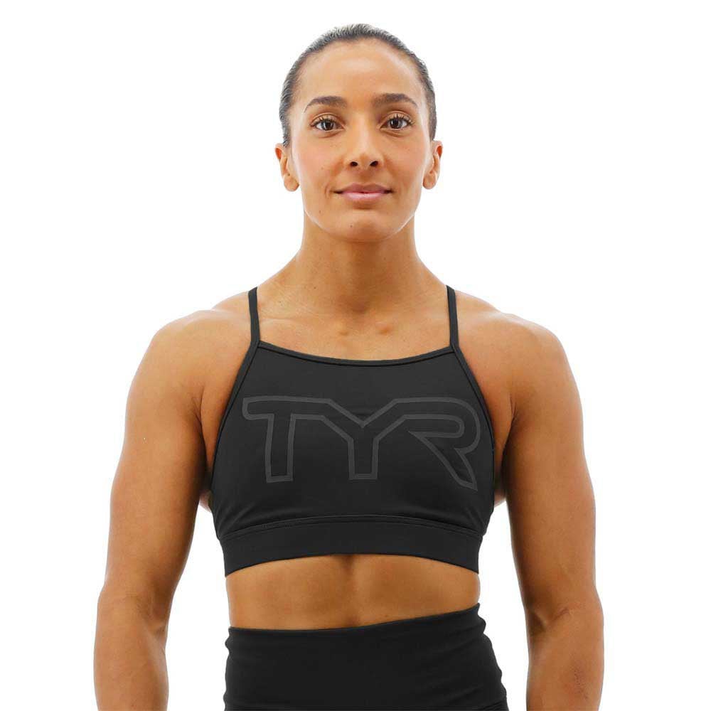 

Спортивный бюстгальтер TYR Logo High-Neck, черный