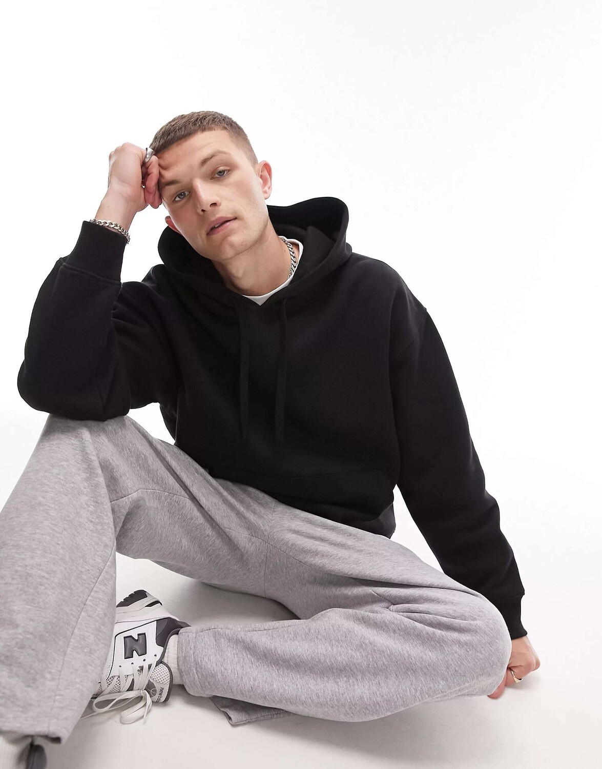 

Черная худи оверсайз Topman, Черный