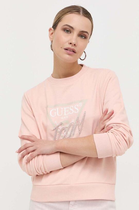 

Угадайте, толстовка Guess, розовый