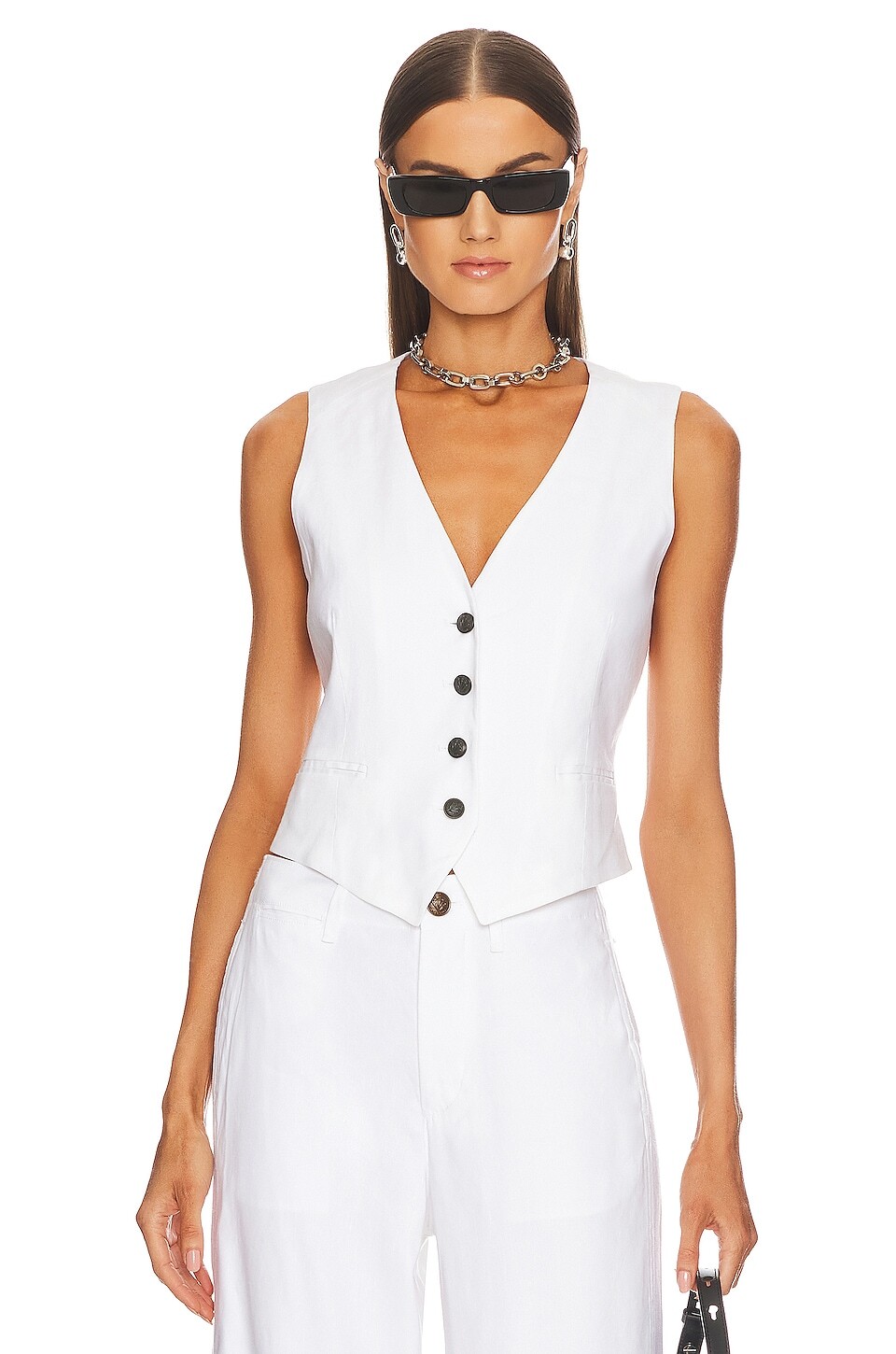 

Жилет Rag & Bone Priya Linen, белый