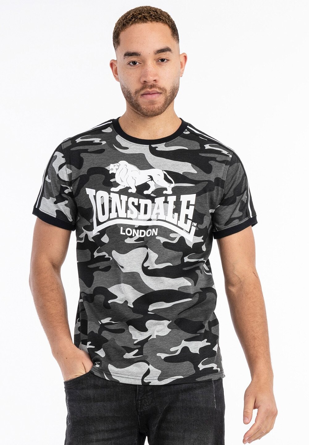 

Футболка с принтом Lonsdale, серый