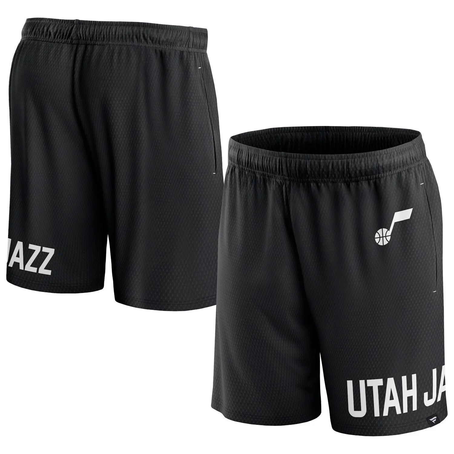 Мужские черные фирменные шорты из сетчатой ткани Utah Jazz Free Throw Fanatics