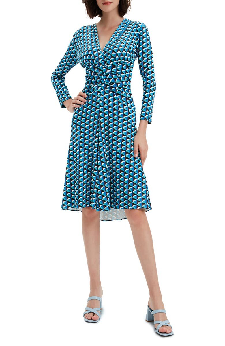 

Платье с длинными рукавами и принтом Jerry Geo DIANE VON FURSTENBERG