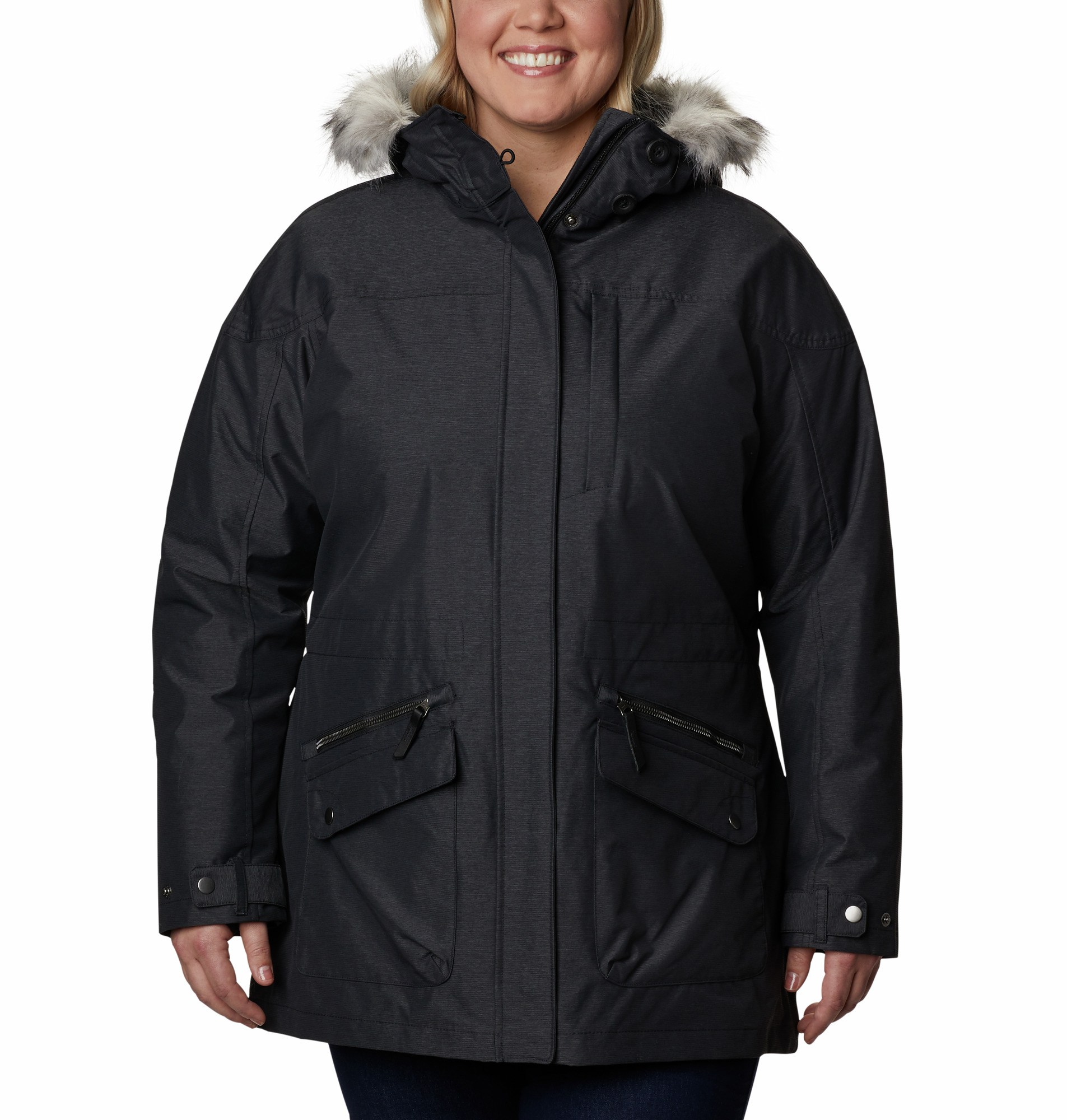 Куртка Carson Pass Interchange 3-в-1 — женские большие размеры Columbia, черный