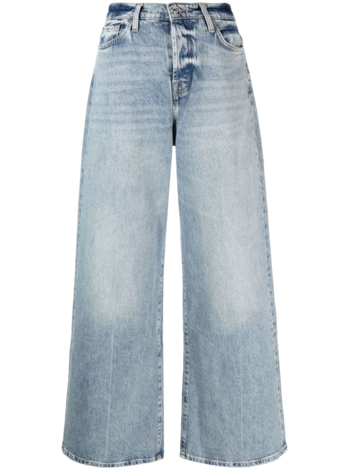 

7 For All Mankind широкие джинсы Zoey с завышенной талией, синий