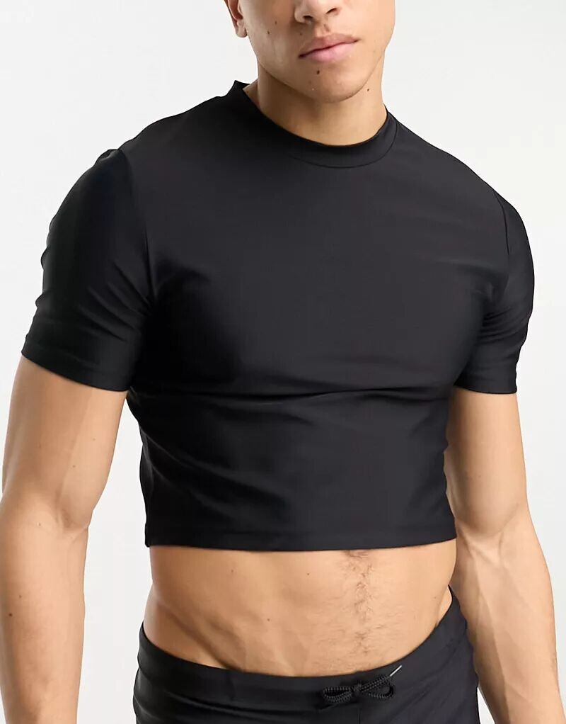 

Черная футболка для плавания ASOS