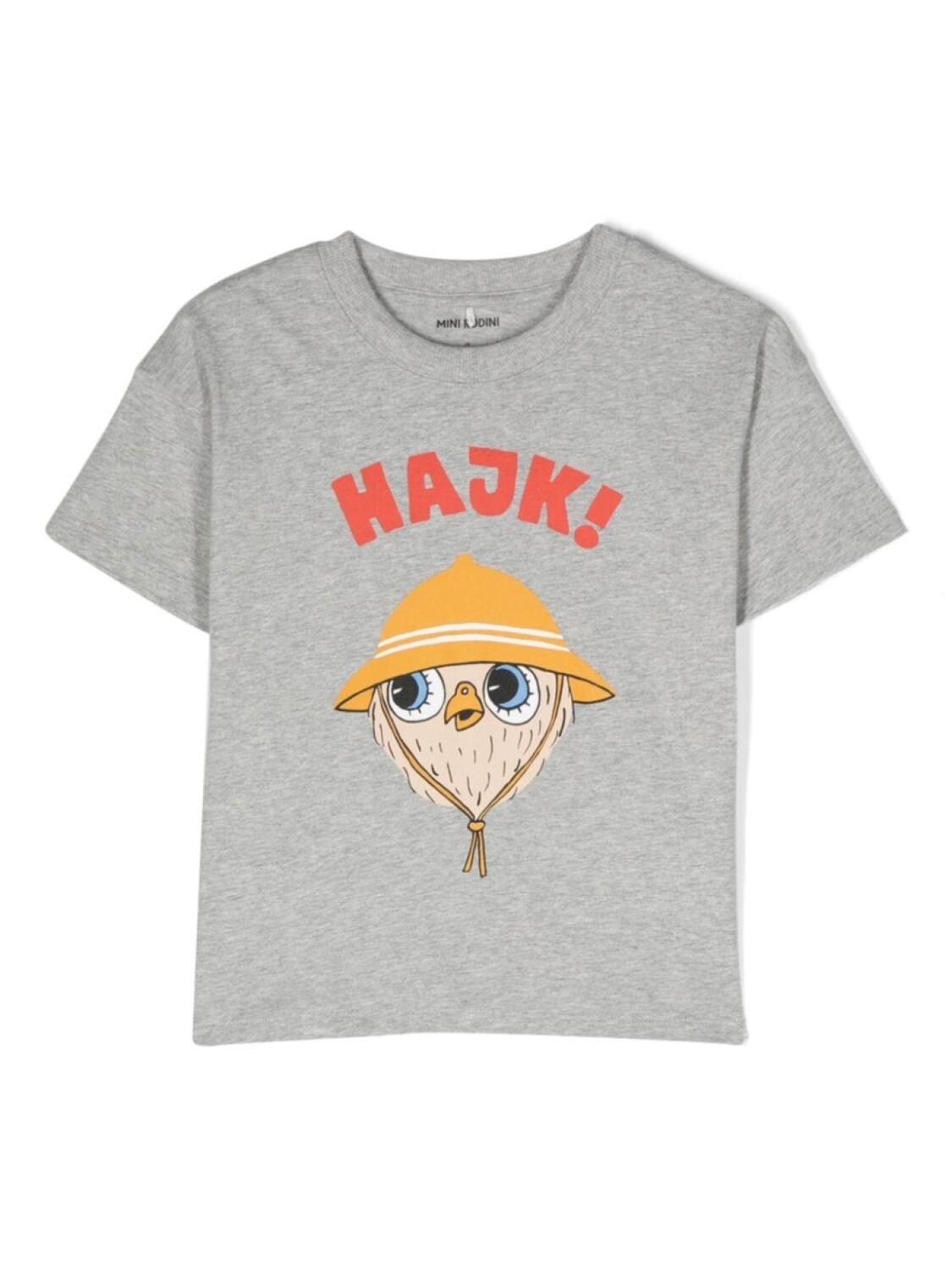 

Mini Rodini меланжевая футболка Hike, серый