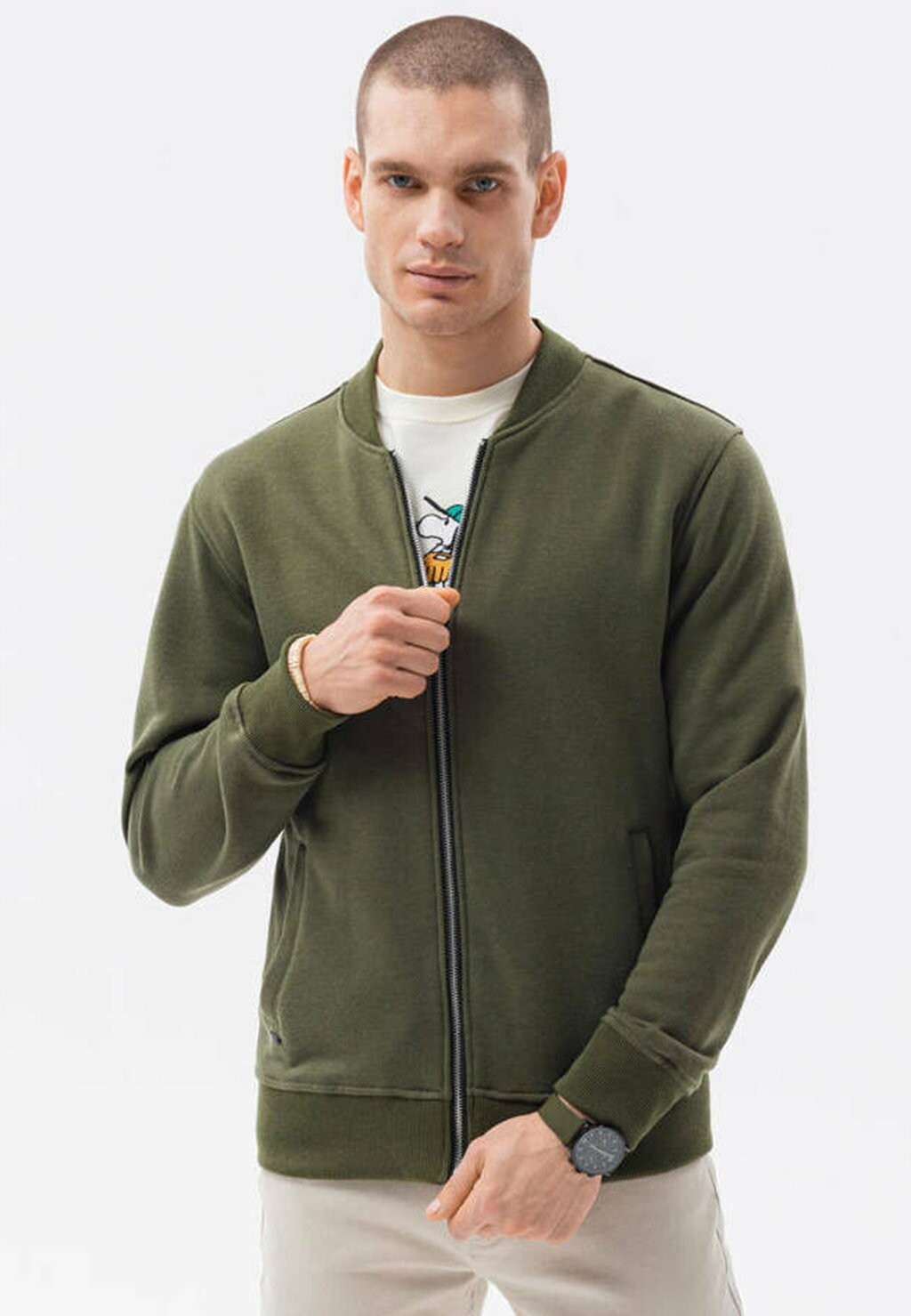 

Толстовка на молнии With Long Sleeves Ombre, зеленый