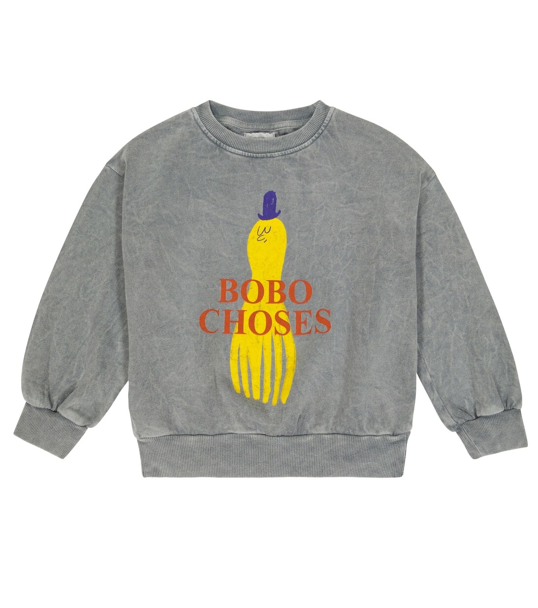 

Толстовка из хлопка с логотипом Bobo Choses, серый