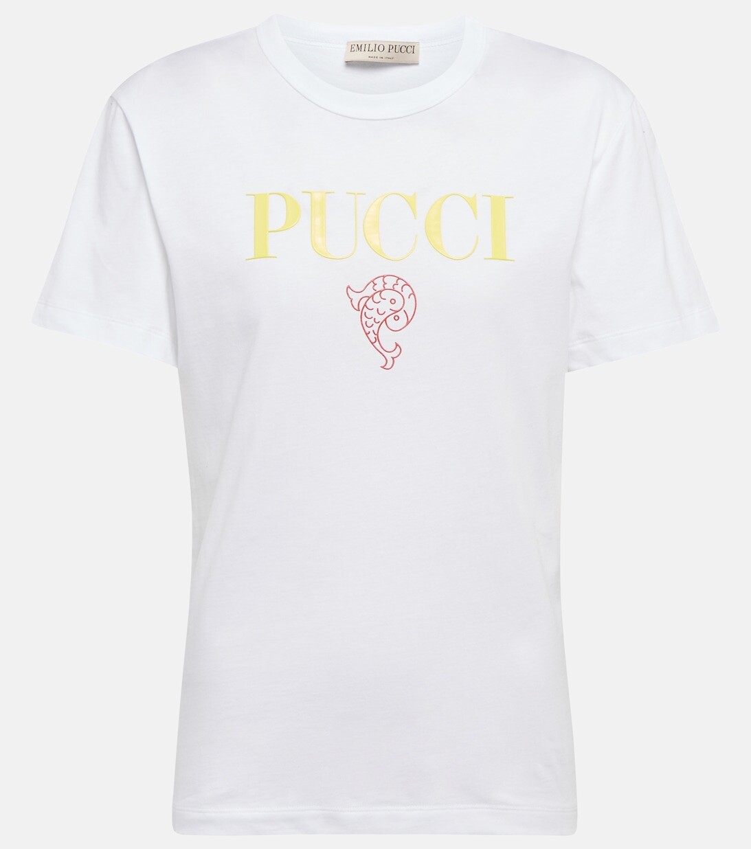 

Хлопковая футболка с принтом PUCCI, белый