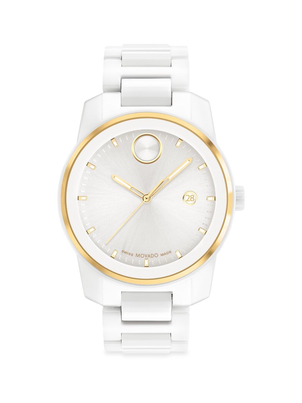 

Часы Bold Verso с керамическим браслетом Movado, белый