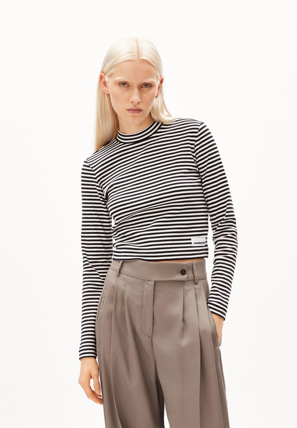 

Топ с длинными рукавами SALMARAA STRIPES ARMEDANGELS, цвет black white