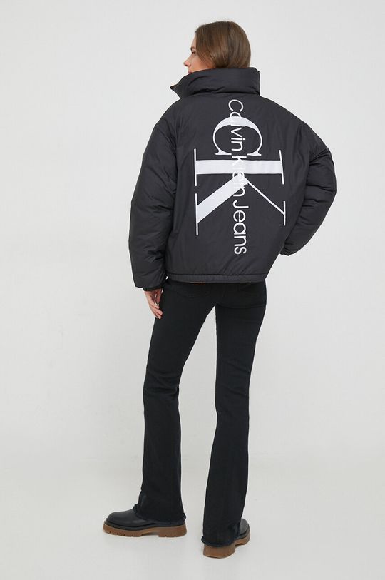 Двусторонняя куртка Calvin Klein Jeans, черный двусторонняя куртка из искусственной овчины calvin klein черный