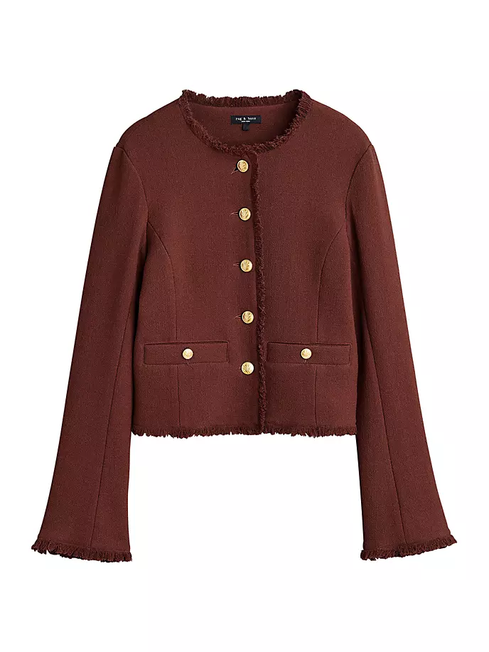 

Шерстяная куртка Carmen с бахромой Rag & Bone, красный