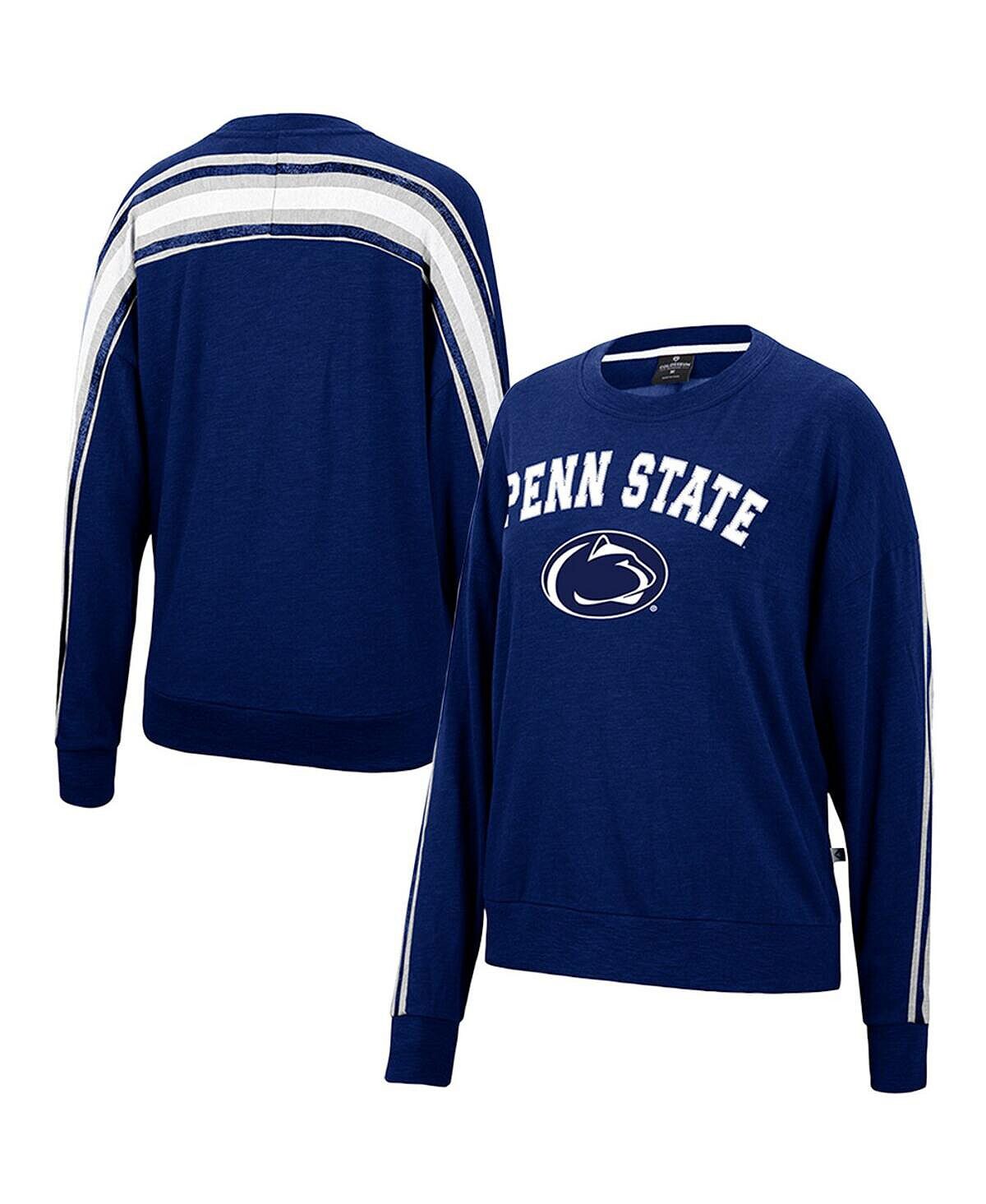 

Женский объемный пуловер темно-синего цвета с принтом Penn State Nittany Lions Team Colosseum, темно-синий