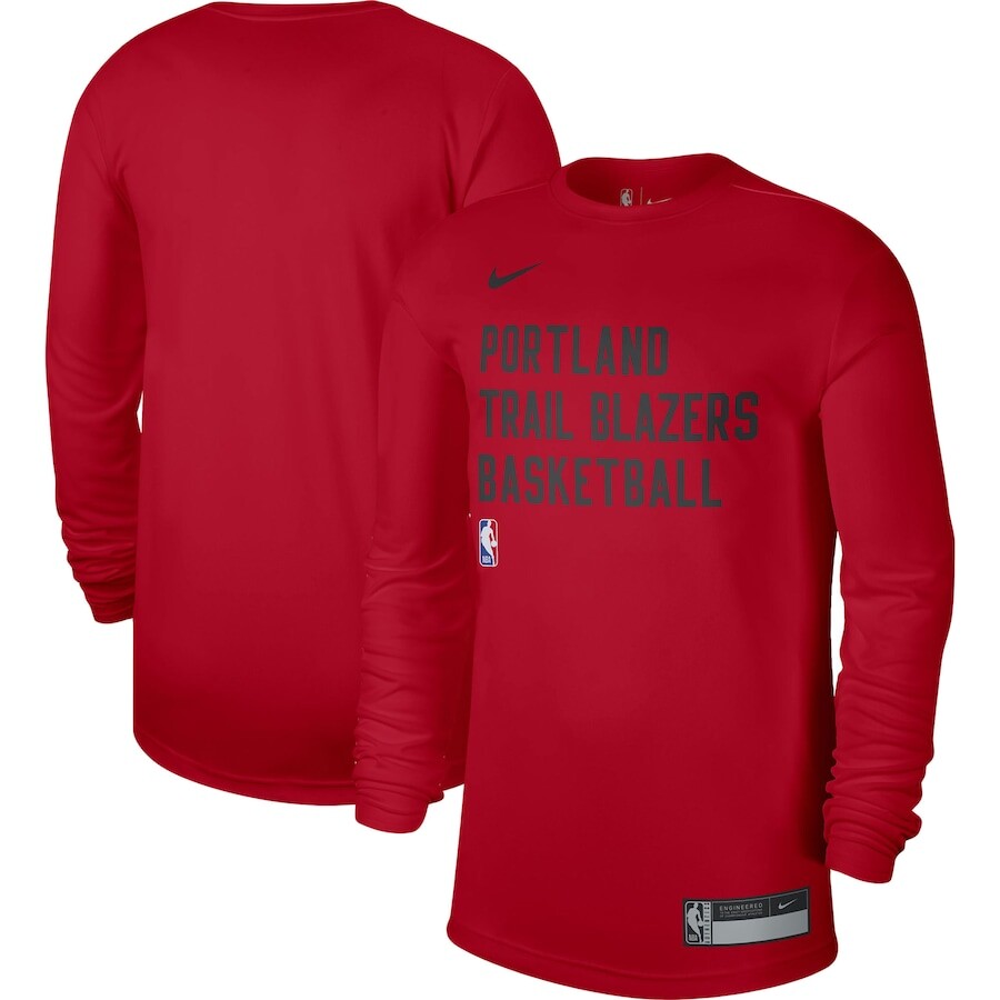 

Футболка с длинным рукавом Nike Portland Trail Blazers, красный